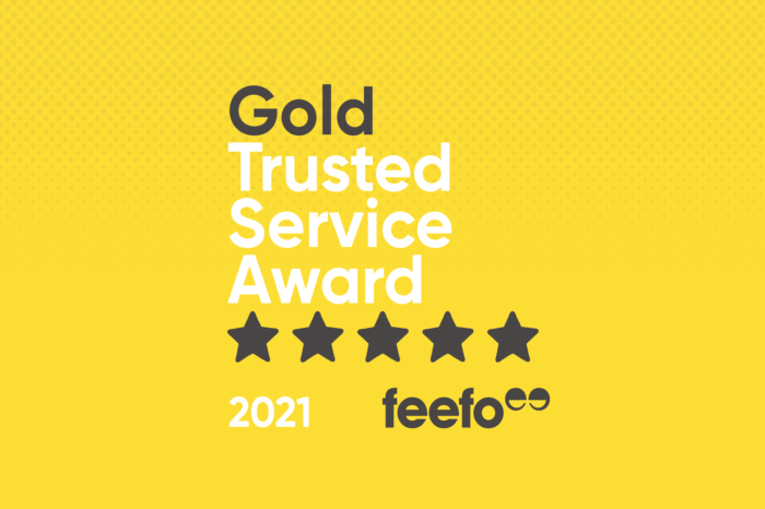 Feefo gold trusted service award 2021